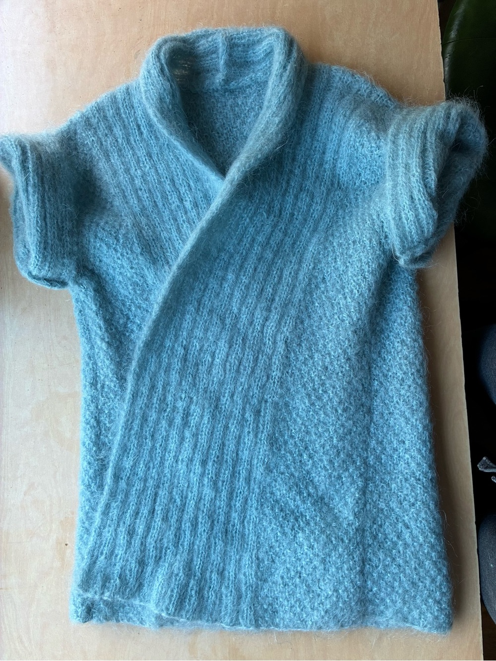 Vintage luxe mohair hip length open cardigan